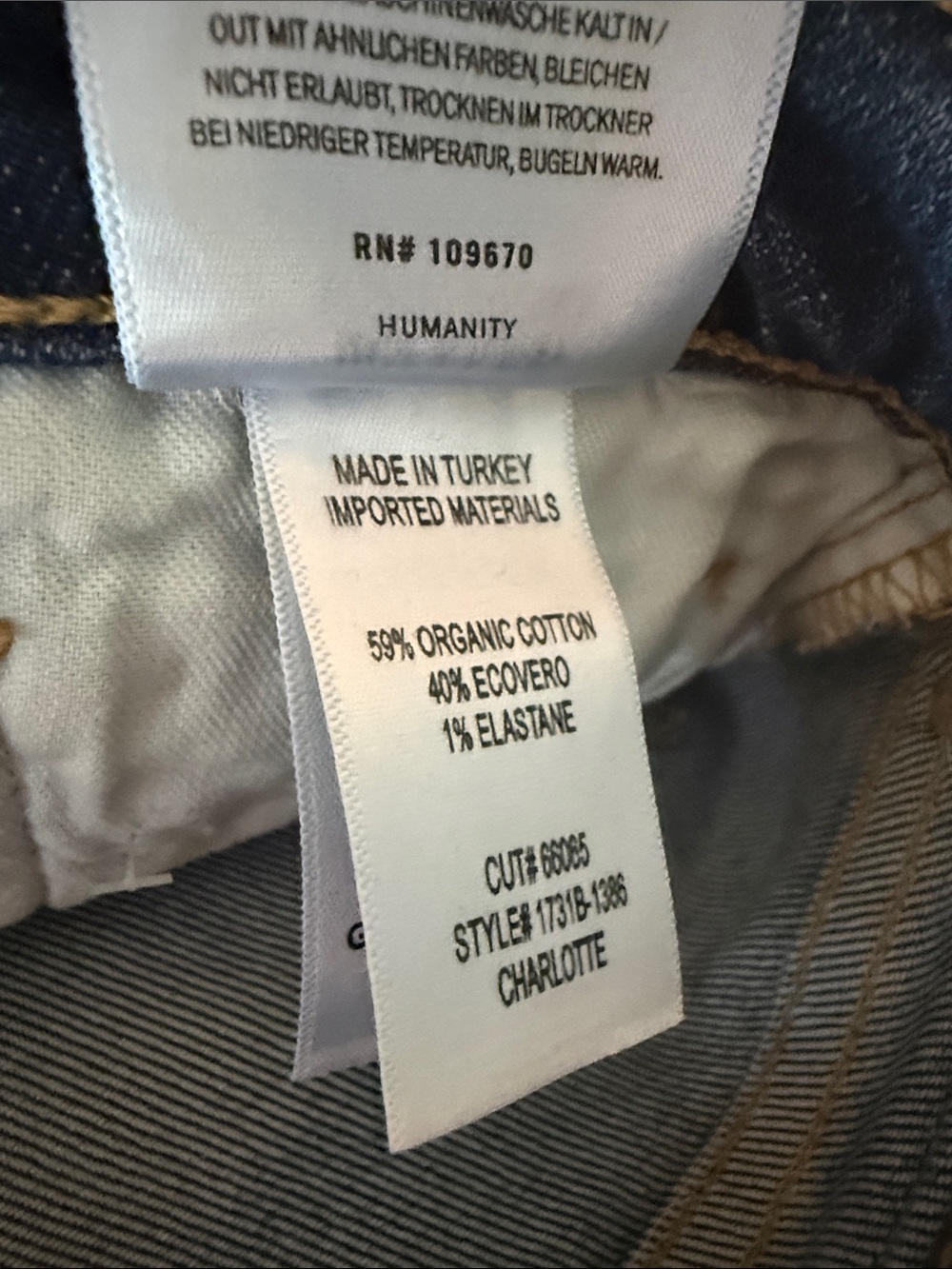 Citizens Of Humanity Charlotte Straight-Leg Mid-Blue Jeans sz 28 - Picture 3 of 6